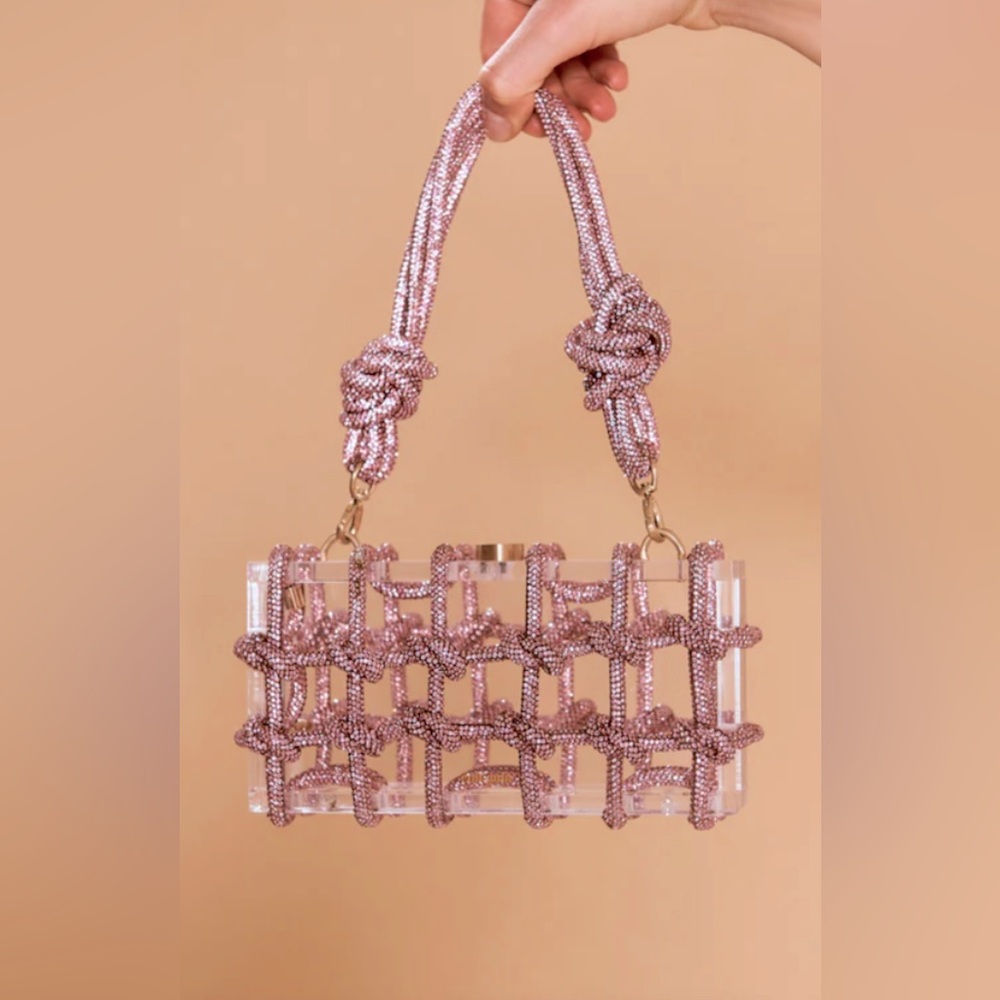 Cult Gaia Bess Bag (pink crystals ) 350 USD